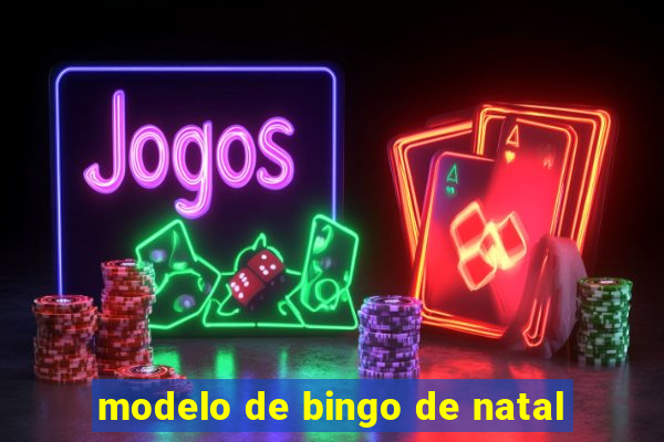 modelo de bingo de natal